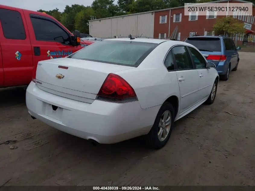 2012 Chevrolet Impala Ls VIN: 2G1WF5E39C1127940 Lot: 40438039