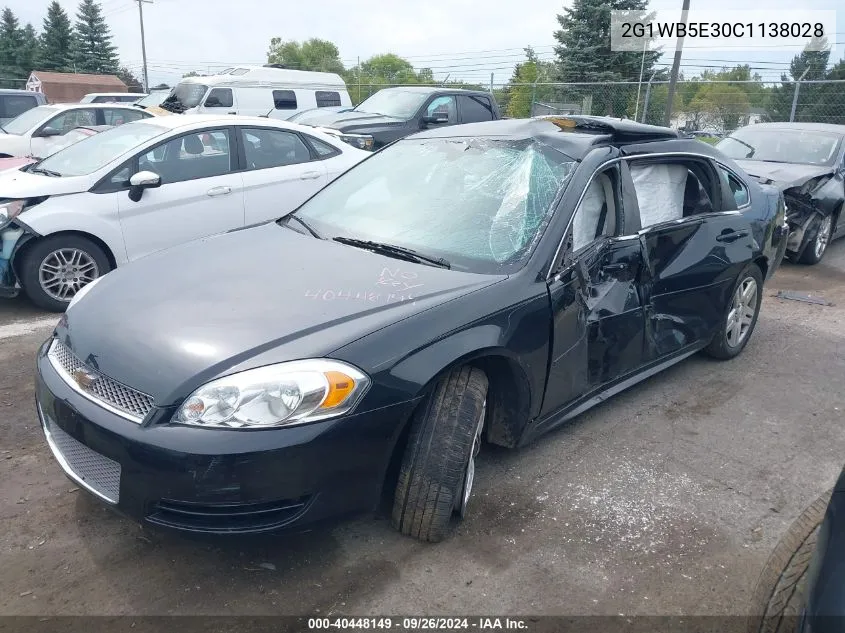 2012 Chevrolet Impala Lt VIN: 2G1WB5E30C1138028 Lot: 40448149