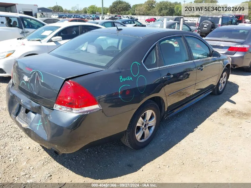 2012 Chevrolet Impala Ls VIN: 2G1WF5E34C1282699 Lot: 40451366