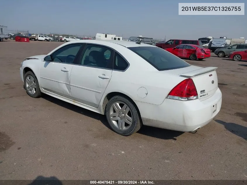 2012 Chevrolet Impala Lt VIN: 2G1WB5E37C1326755 Lot: 40475421