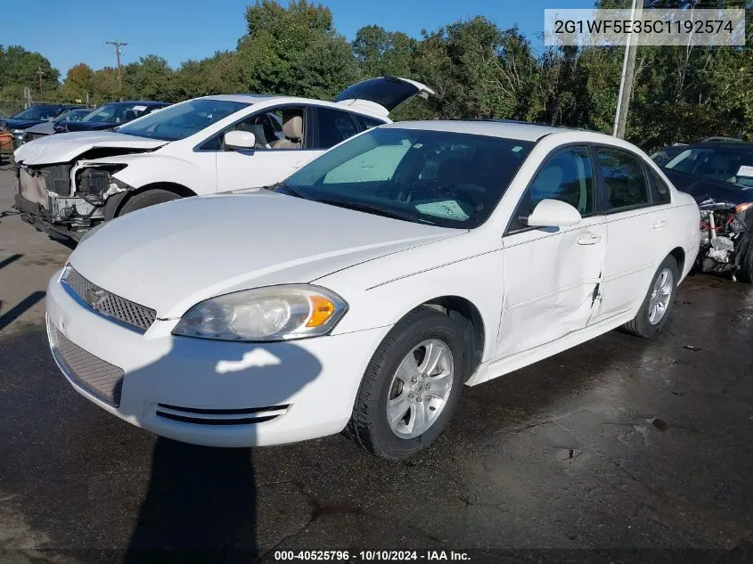 2012 Chevrolet Impala Ls VIN: 2G1WF5E35C1192574 Lot: 40525796