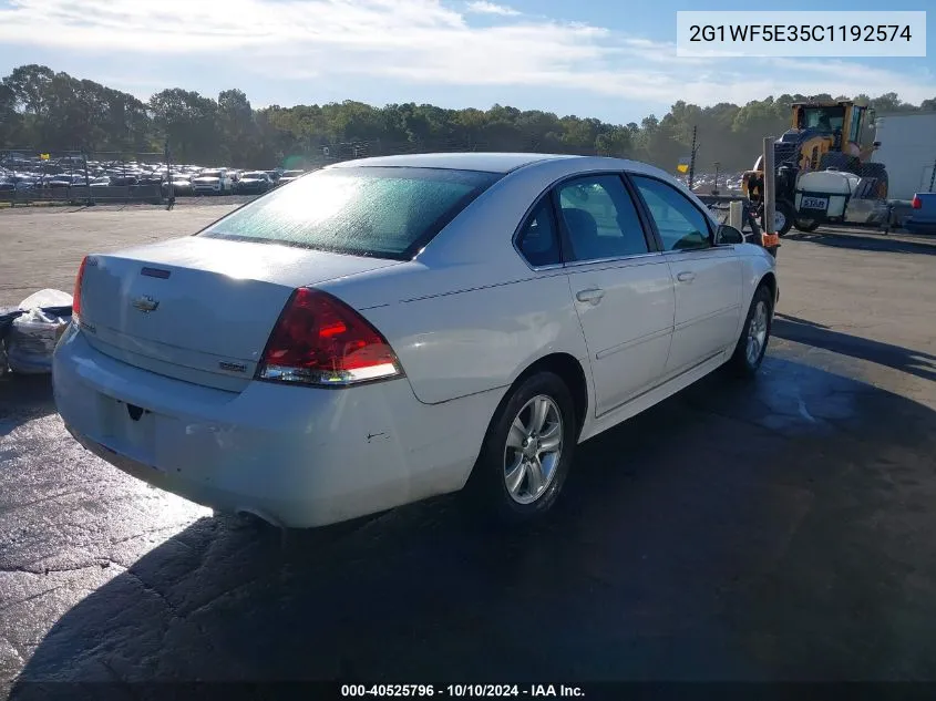 2012 Chevrolet Impala Ls VIN: 2G1WF5E35C1192574 Lot: 40525796