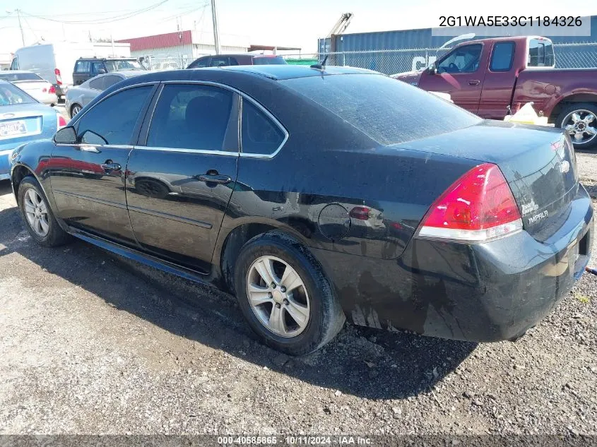 2012 Chevrolet Impala Ls VIN: 2G1WA5E33C1184326 Lot: 40585865