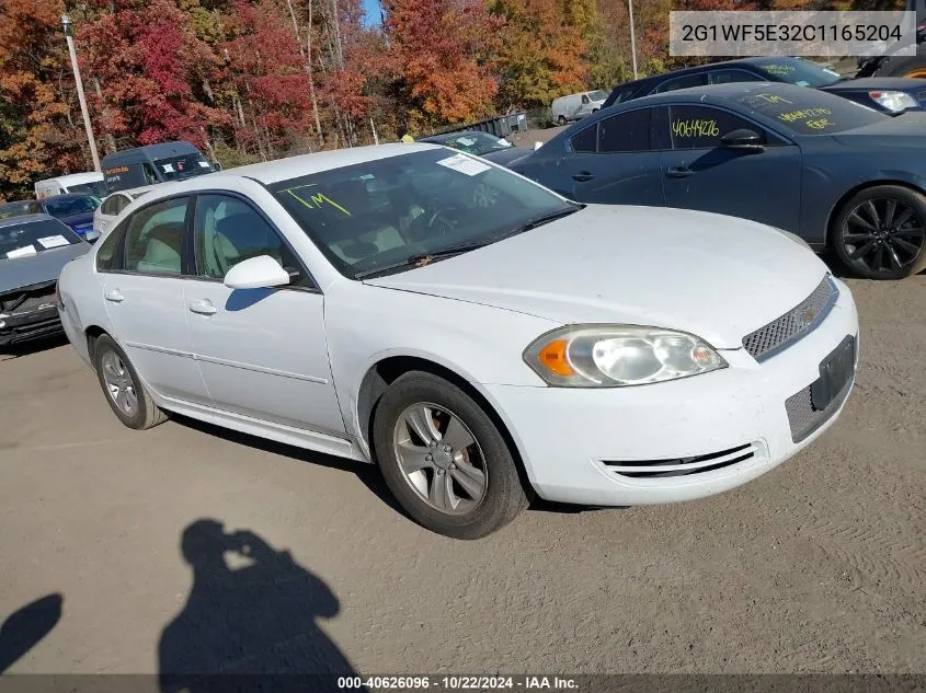 2012 Chevrolet Impala Ls VIN: 2G1WF5E32C1165204 Lot: 40626096