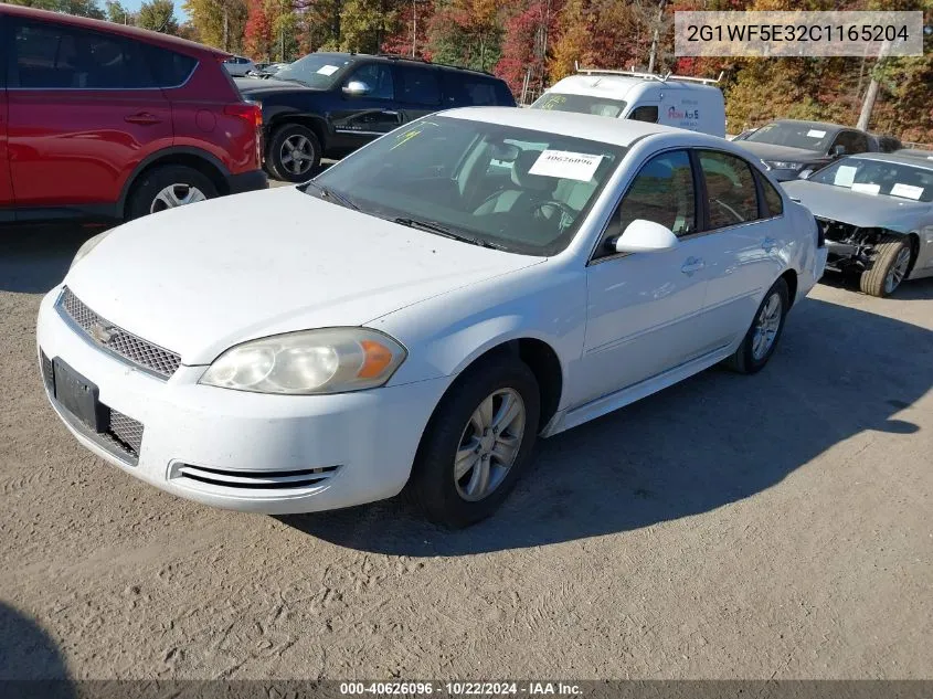 2012 Chevrolet Impala Ls VIN: 2G1WF5E32C1165204 Lot: 40626096