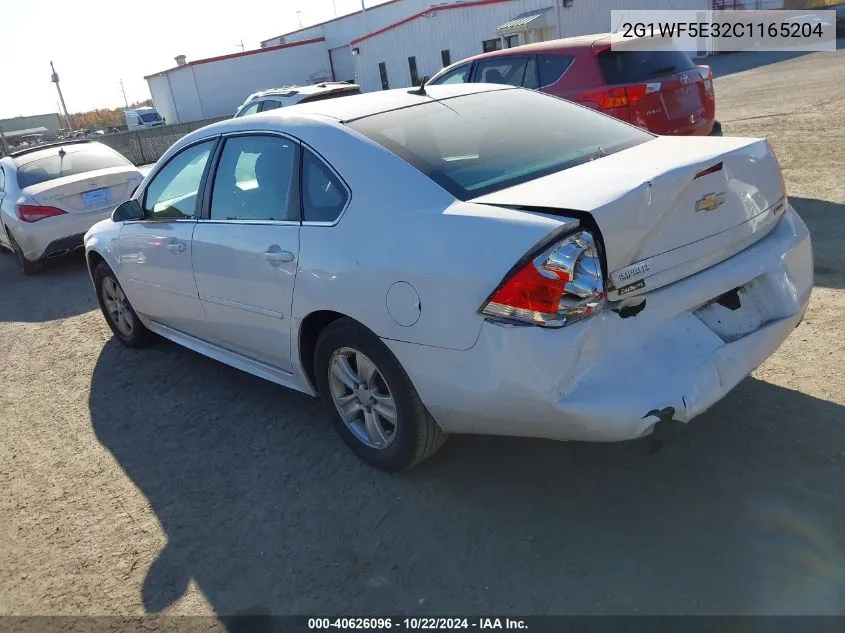 2012 Chevrolet Impala Ls VIN: 2G1WF5E32C1165204 Lot: 40626096