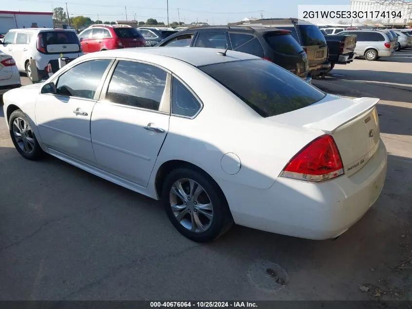 2012 Chevrolet Impala Ltz VIN: 2G1WC5E33C1174194 Lot: 40676064