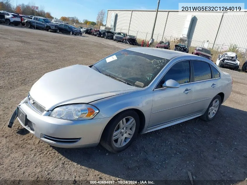 2012 Chevrolet Impala Lt VIN: 2G1WG5E32C1264019 Lot: 40694897