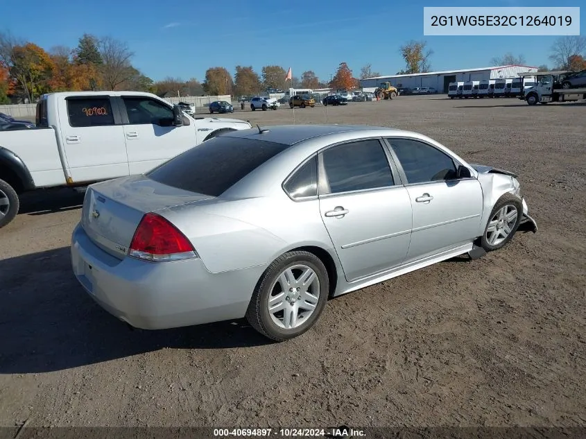 2012 Chevrolet Impala Lt VIN: 2G1WG5E32C1264019 Lot: 40694897