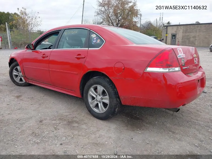 2012 Chevrolet Impala Ls VIN: 2G1WA5E3XC1140632 Lot: 40707658