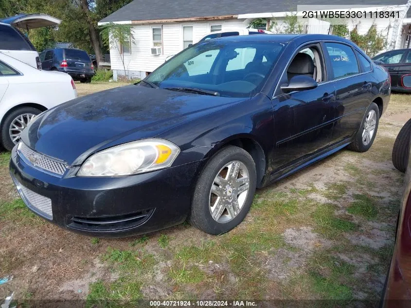 2012 Chevrolet Impala Lt VIN: 2G1WB5E33C1118341 Lot: 40721924