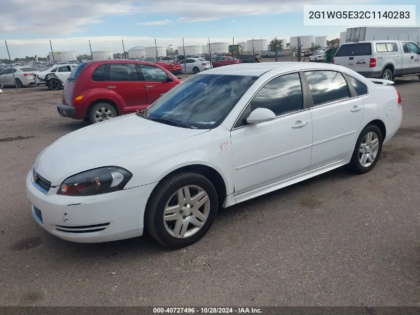 2012 Chevrolet Impala Lt VIN: 2G1WG5E32C1140283 Lot: 40727496