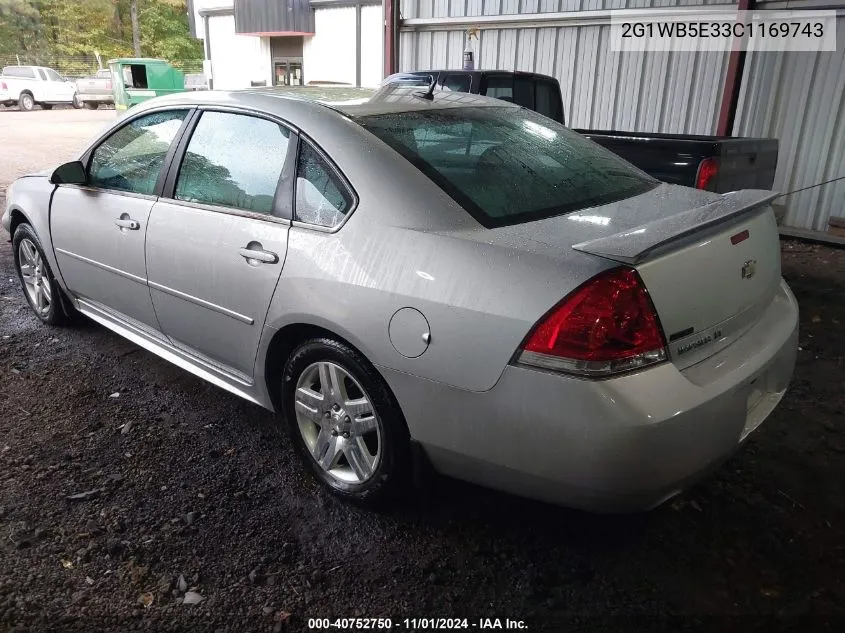 2012 Chevrolet Impala Lt VIN: 2G1WB5E33C1169743 Lot: 40752750