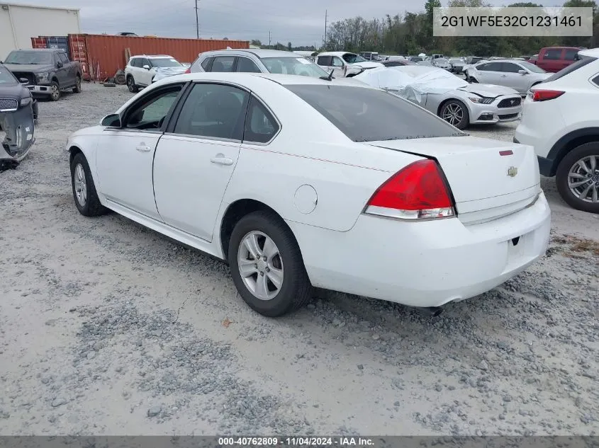 2012 Chevrolet Impala Ls Fleet VIN: 2G1WF5E32C1231461 Lot: 40762809