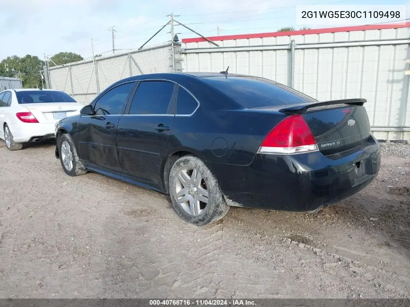 2012 Chevrolet Impala Lt VIN: 2G1WG5E30C1109498 Lot: 40768716