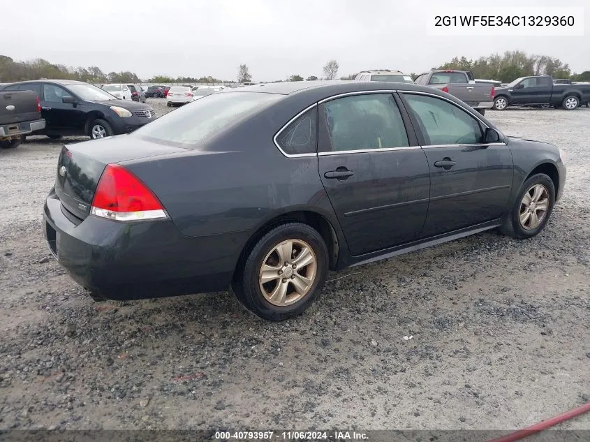 2012 Chevrolet Impala Ls Fleet VIN: 2G1WF5E34C1329360 Lot: 40793957