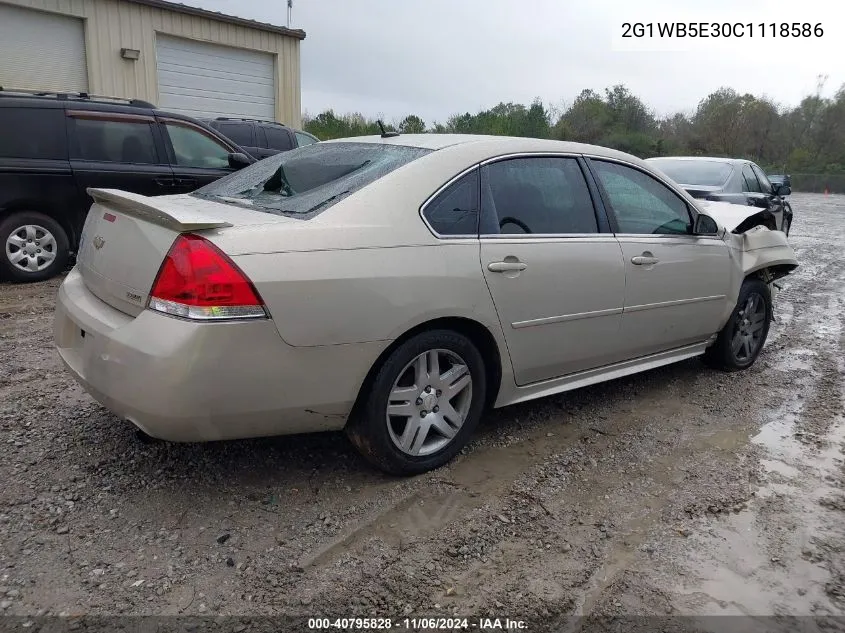 2012 Chevrolet Impala Lt VIN: 2G1WB5E30C1118586 Lot: 40795828