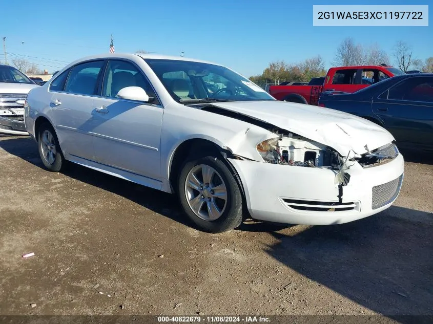 2012 Chevrolet Impala Ls Retail VIN: 2G1WA5E3XC1197722 Lot: 40822679