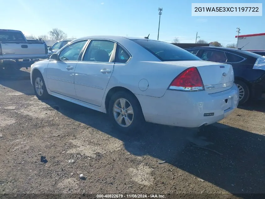 2012 Chevrolet Impala Ls Retail VIN: 2G1WA5E3XC1197722 Lot: 40822679