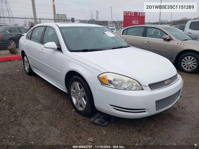 2012 Chevrolet Impala Lt VIN: 2G1WB5E35C1151289 Lot: 40842797