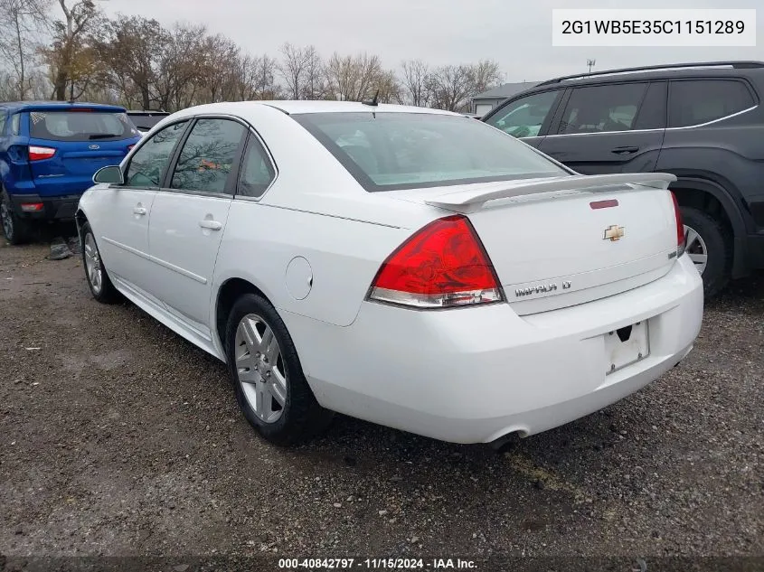 2012 Chevrolet Impala Lt VIN: 2G1WB5E35C1151289 Lot: 40842797