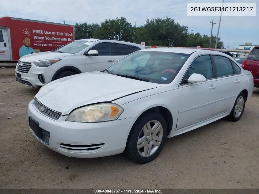 2012 Chevrolet Impala Lt VIN: 2G1WG5E34C1213217 Lot: 40843737