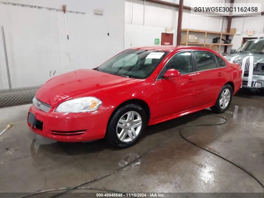 2012 Chevrolet Impala Lt VIN: 2G1WG5E30C1162458 Lot: 40848548