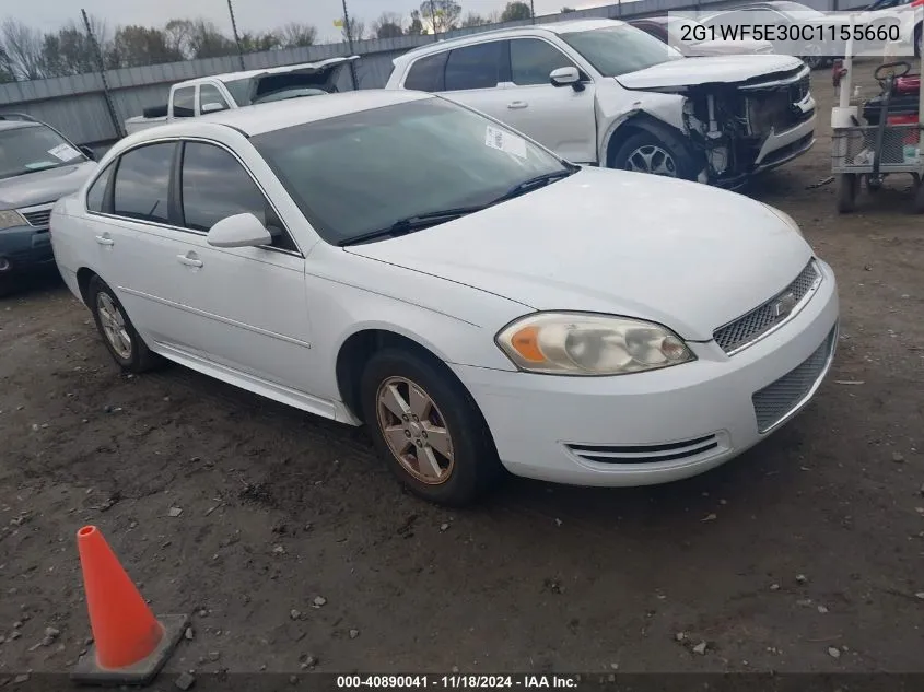 2012 Chevrolet Impala Ls VIN: 2G1WF5E30C1155660 Lot: 40890041