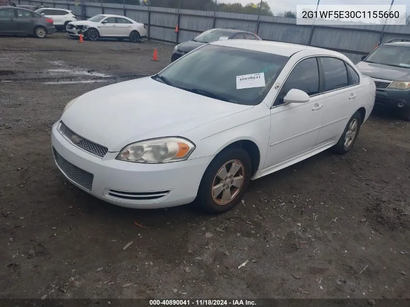 2012 Chevrolet Impala Ls VIN: 2G1WF5E30C1155660 Lot: 40890041