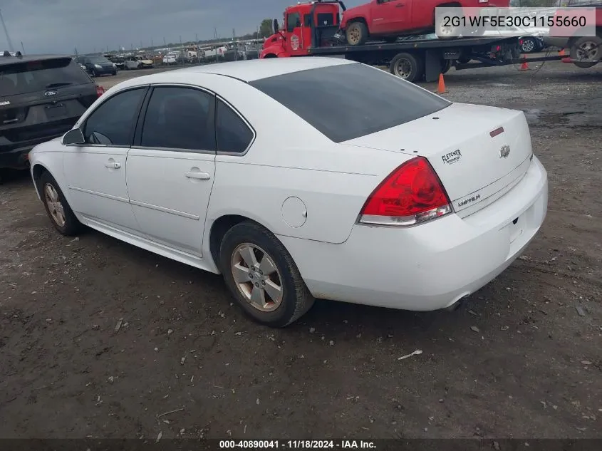 2012 Chevrolet Impala Ls VIN: 2G1WF5E30C1155660 Lot: 40890041