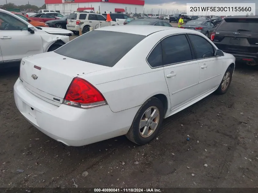 2012 Chevrolet Impala Ls VIN: 2G1WF5E30C1155660 Lot: 40890041