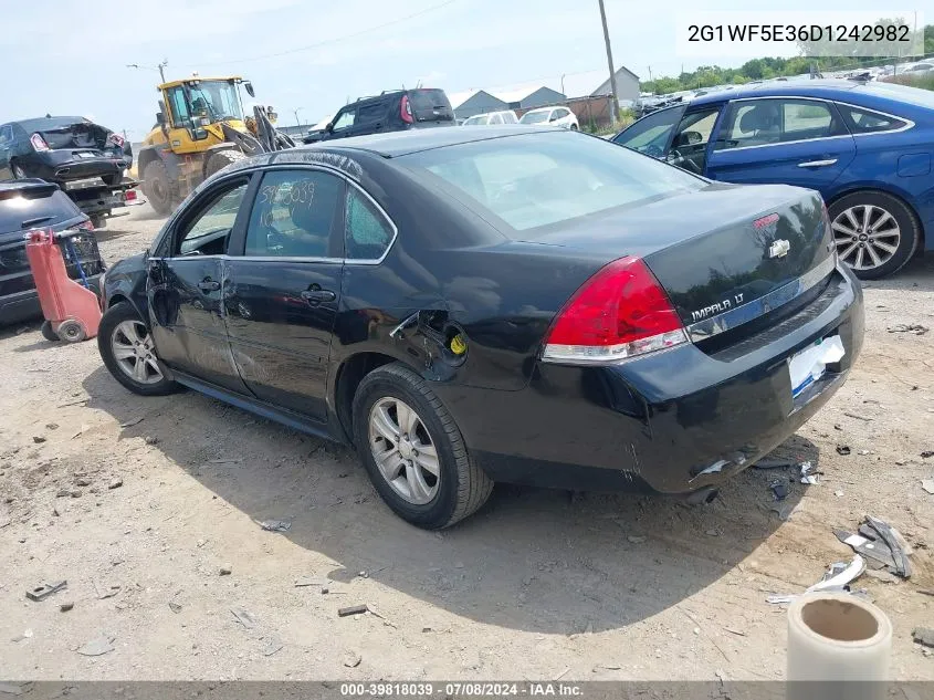 2013 Chevrolet Impala Ls VIN: 2G1WF5E36D1242982 Lot: 39818039