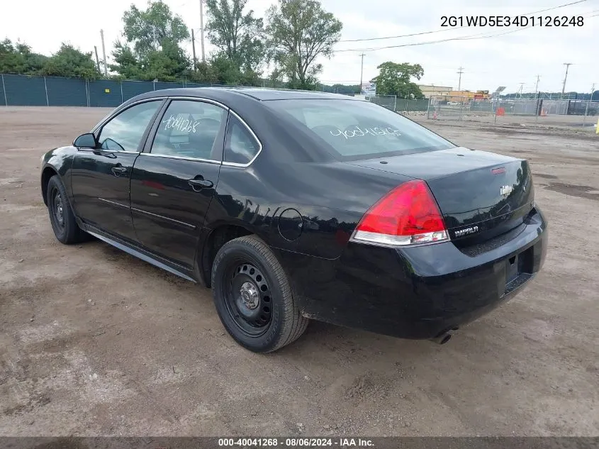 2013 Chevrolet Impala Police VIN: 2G1WD5E34D1126248 Lot: 40041268