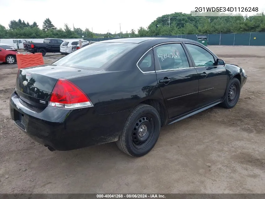 2013 Chevrolet Impala Police VIN: 2G1WD5E34D1126248 Lot: 40041268