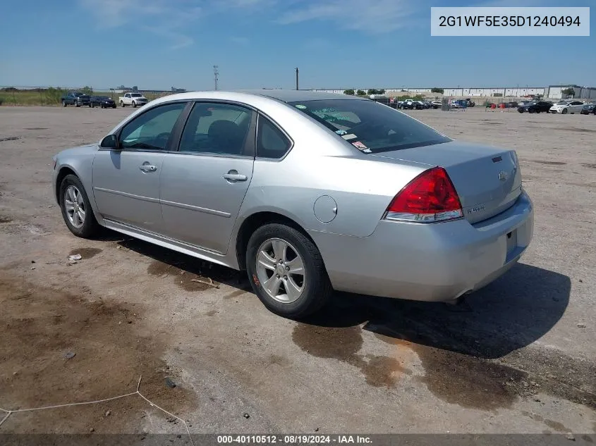 2013 Chevrolet Impala Ls VIN: 2G1WF5E35D1240494 Lot: 40110512