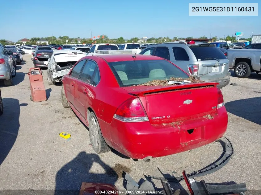 2013 Chevrolet Impala Lt VIN: 2G1WG5E31D1160431 Lot: 40294216