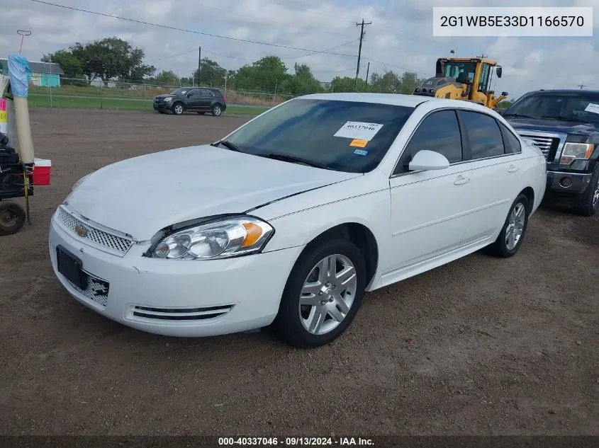 2013 Chevrolet Impala Lt VIN: 2G1WB5E33D1166570 Lot: 40337046