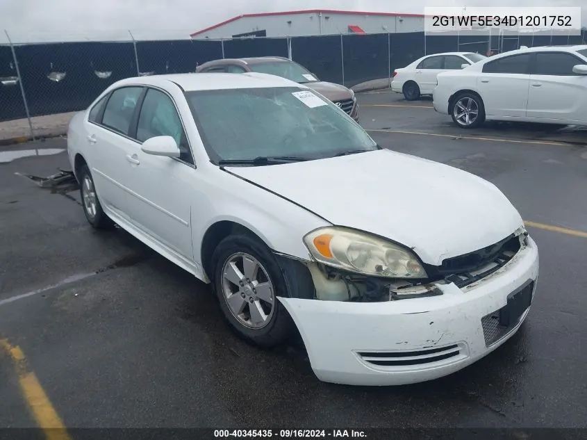 2013 Chevrolet Impala Ls VIN: 2G1WF5E34D1201752 Lot: 40345435