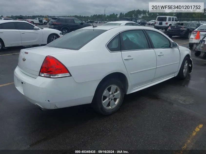 2013 Chevrolet Impala Ls VIN: 2G1WF5E34D1201752 Lot: 40345435