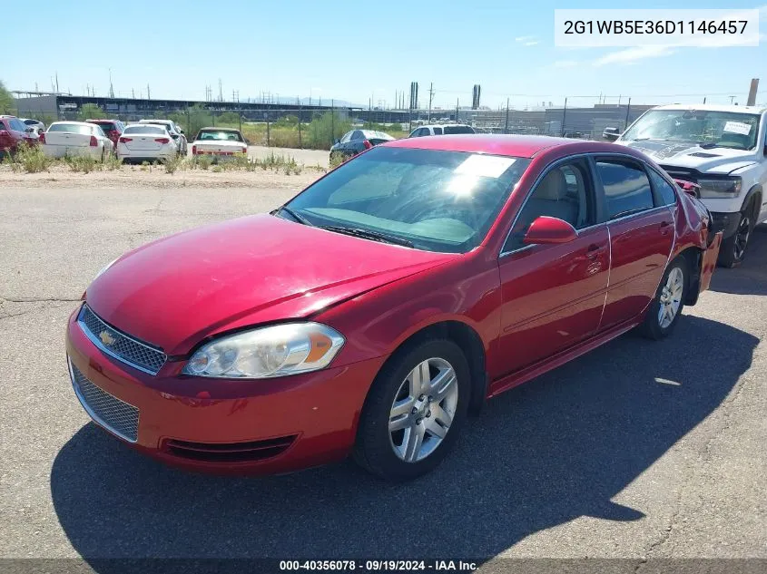 2013 Chevrolet Impala Lt VIN: 2G1WB5E36D1146457 Lot: 40356078