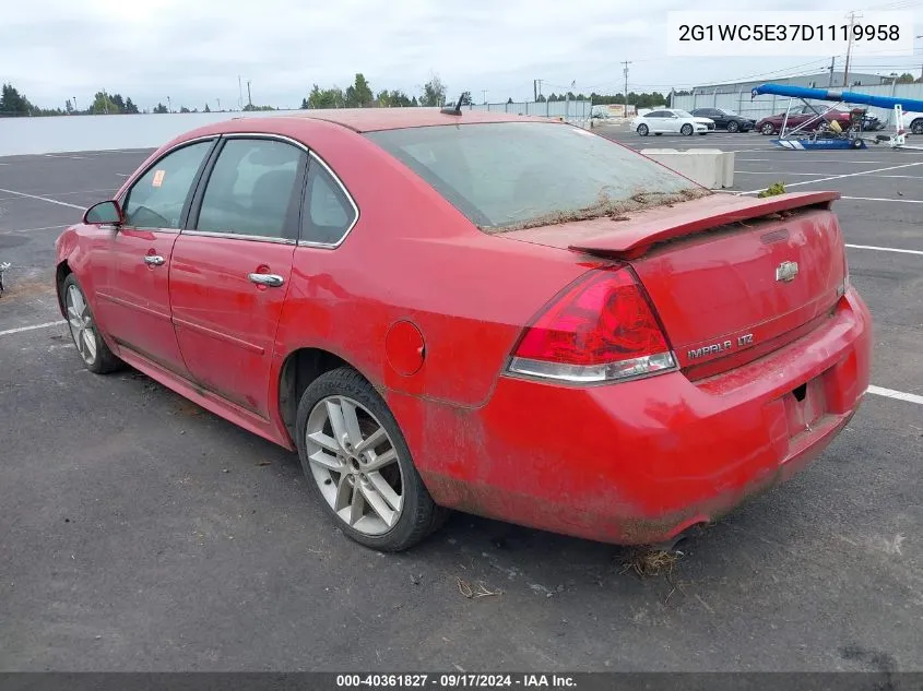 2013 Chevrolet Impala Ltz VIN: 2G1WC5E37D1119958 Lot: 40361827