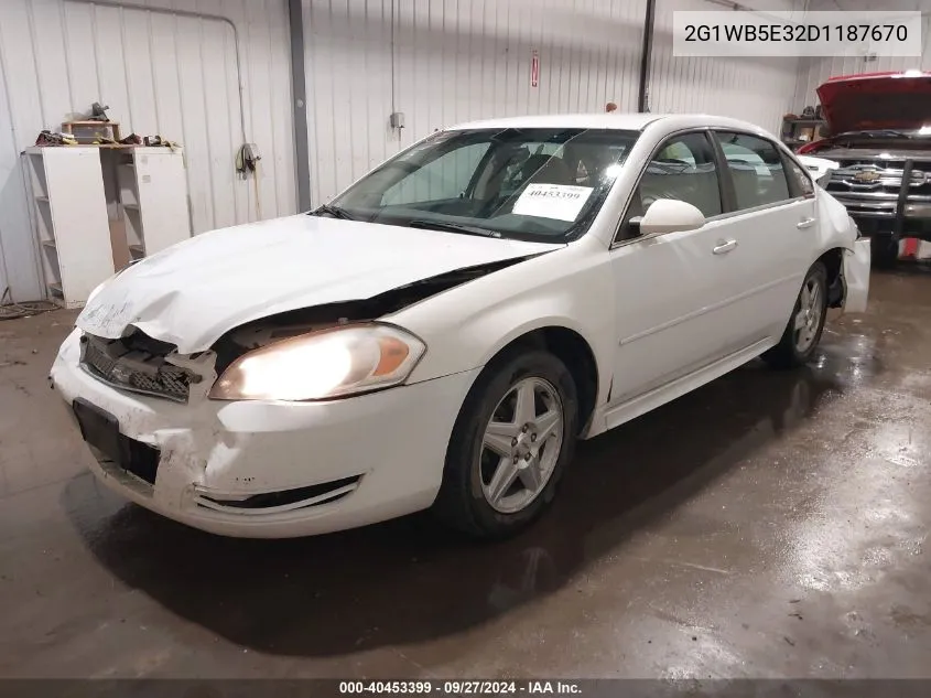 2013 Chevrolet Impala Lt VIN: 2G1WB5E32D1187670 Lot: 40453399