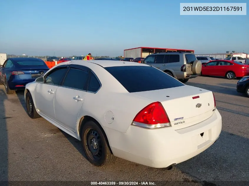 2013 Chevrolet Impala Police VIN: 2G1WD5E32D1167591 Lot: 40463359