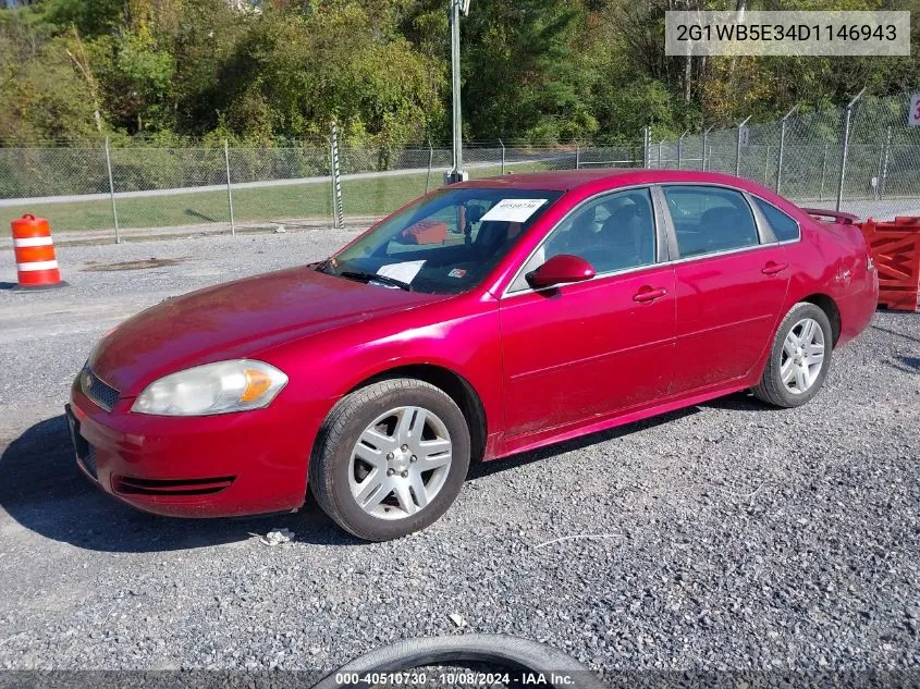 2013 Chevrolet Impala Lt VIN: 2G1WB5E34D1146943 Lot: 40510730