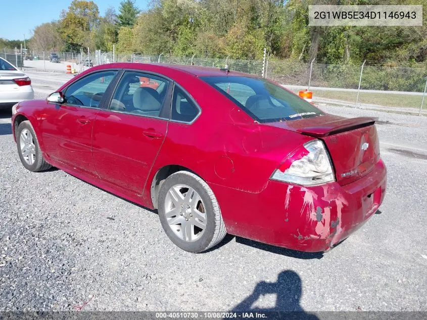 2013 Chevrolet Impala Lt VIN: 2G1WB5E34D1146943 Lot: 40510730