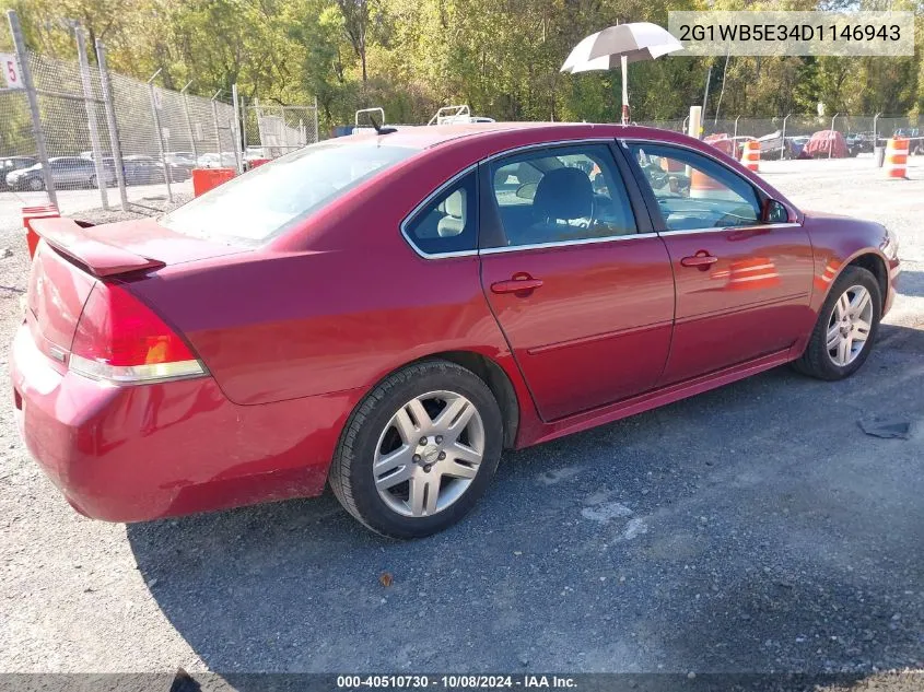 2013 Chevrolet Impala Lt VIN: 2G1WB5E34D1146943 Lot: 40510730