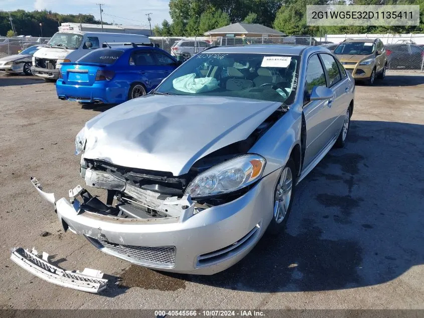 2013 Chevrolet Impala Lt VIN: 2G1WG5E32D1135411 Lot: 40545566