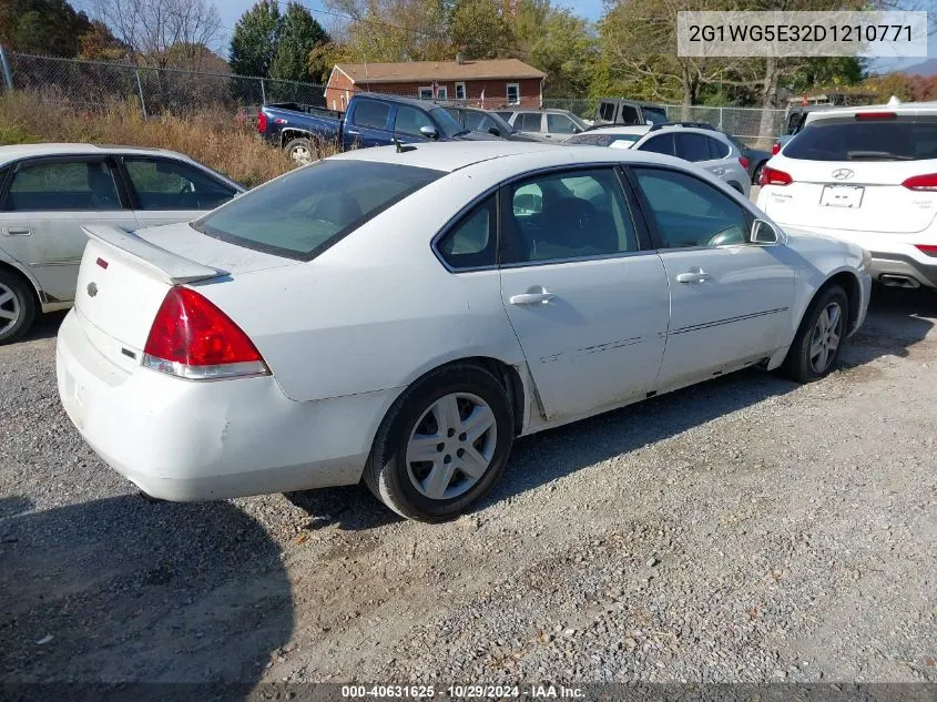 2013 Chevrolet Impala Lt VIN: 2G1WG5E32D1210771 Lot: 40631625