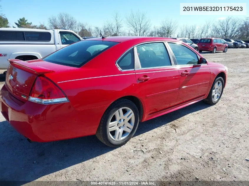 2013 Chevrolet Impala Lt VIN: 2G1WB5E32D1175423 Lot: 40741625