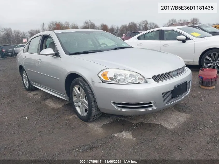 2013 Chevrolet Impala Lt VIN: 2G1WB5E36D1181435 Lot: 40780617